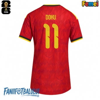 Belgia Jeremy Doku #11 Echipament de Fotbal Replică Mondial 2026 Femei Acasa